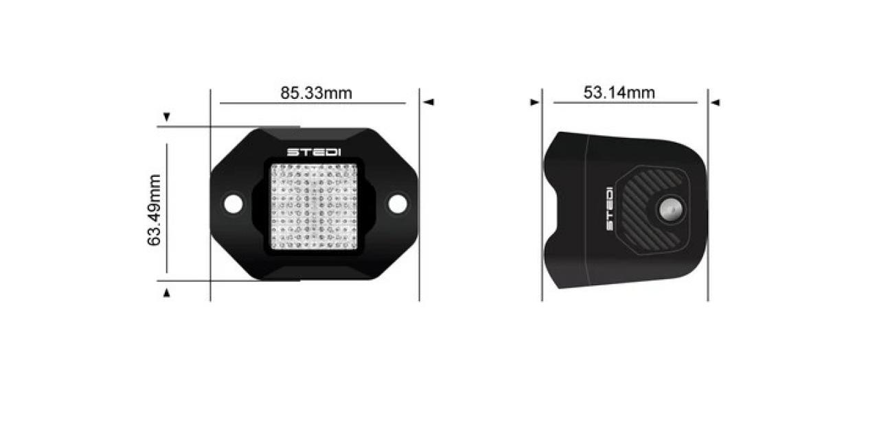 STEDI G1 Black FLUSH Work LED